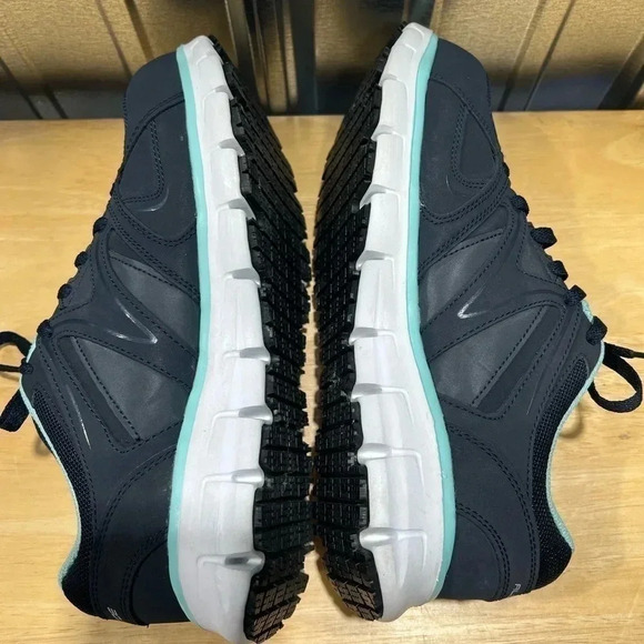 Skechers Flex‎ Sole Work Sneakers Blue 8.5 Alloy Toe - Picture 5 of 9